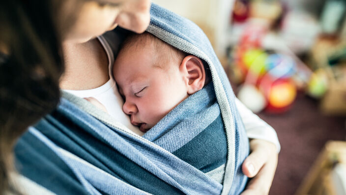 Baby Sleeping in Sling